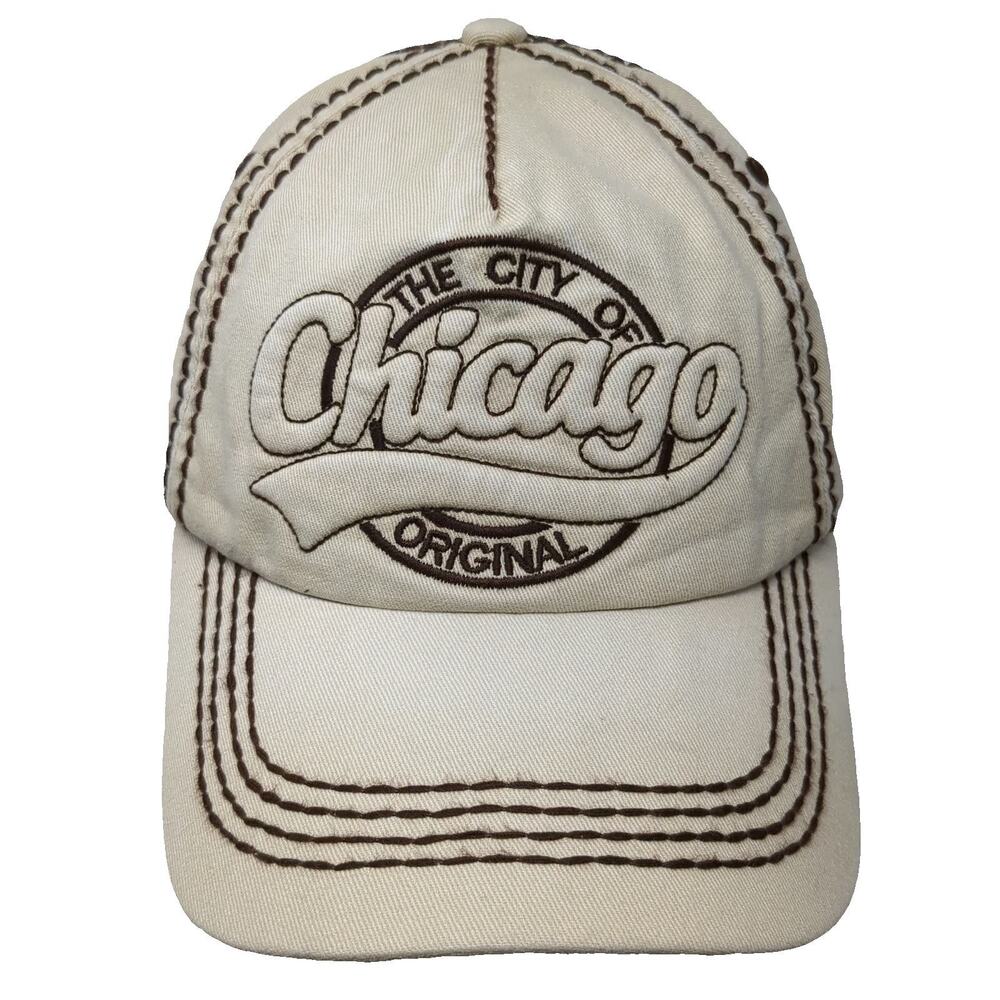 Robin Ruth 5 Panel Hat Beige Brown One Size Chicago City Original Thick Stitch